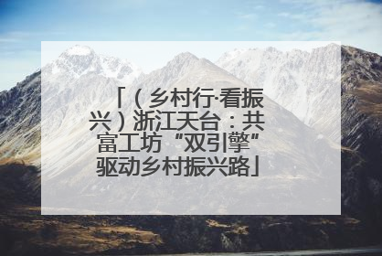 （乡村行·看振兴）浙江天台：共富工坊“双引擎”驱动乡村振兴路