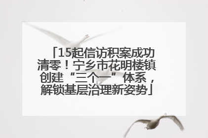 15起信访积案成功清零！宁乡市花明楼镇创建“三个一”体系，解锁基层治理新姿势