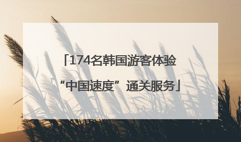 174名韩国游客体验“中国速度”通关服务
