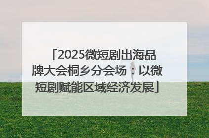 2025微短剧出海品牌大会桐乡分会场：以微短剧赋能区域经济发展