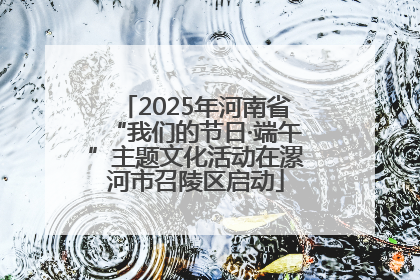 2025年河南省“我们的节日·端午”主题文化活动在漯河市召陵区启动