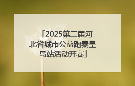 2025第二届河北省城市公益跑秦皇岛站活动开赛