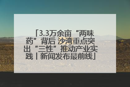 3.3万余亩“两味药”背后 沙湾重点突出“三性”推动产业实践丨新闻发布最前线