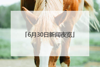 6月30日新闻夜览