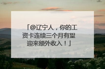 @辽宁人，你的工资卡连续三个月有望迎来额外收入！